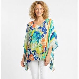 NWOT Cocomo Multicolor Patterned Kaftan/blouse